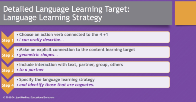 detailed language learning target Jose Medina